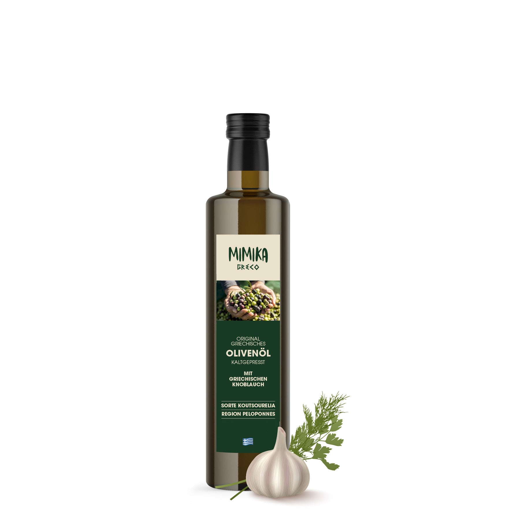 MIMIKA Olivenöl, Knoblauch 250ml